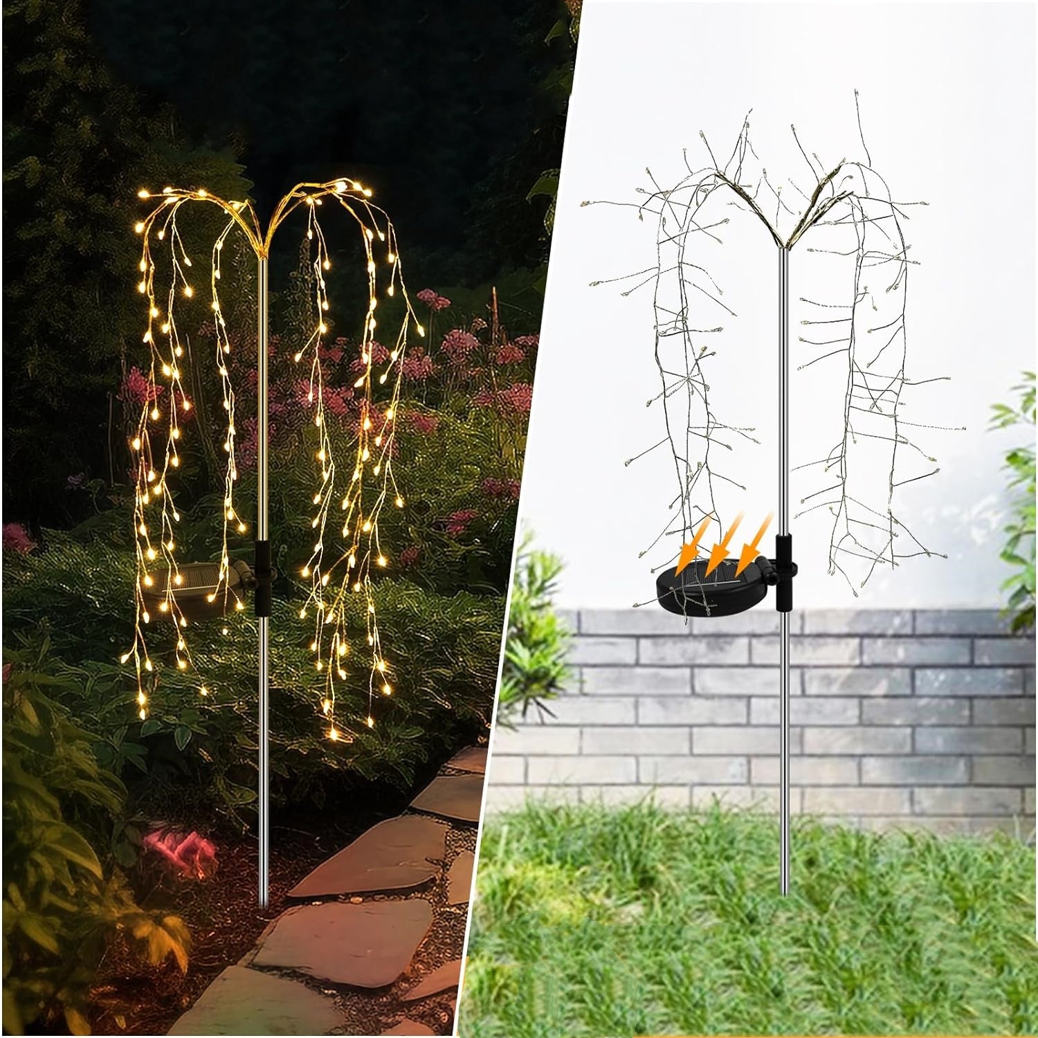 Solar LED String Light Outdoor Solar Artificial Tree Lights Waterproof