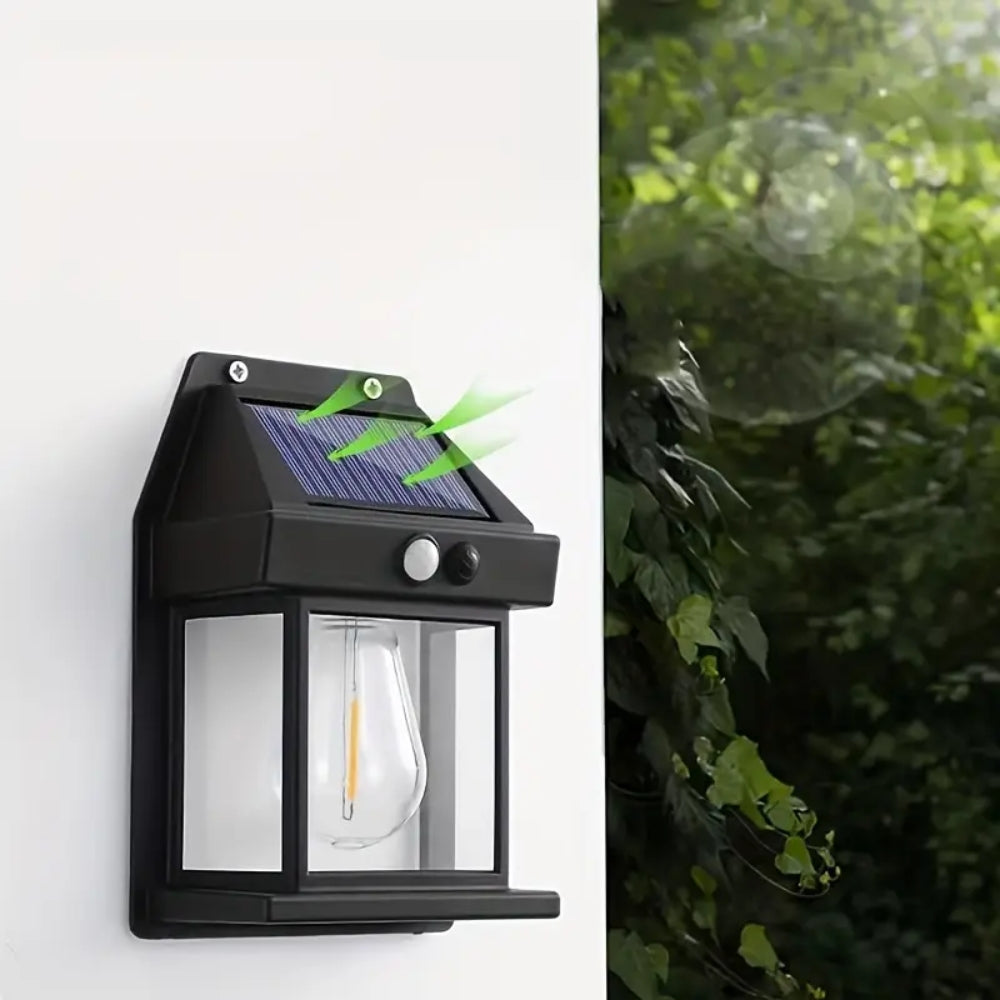 Outdoor Solar Wall Lamp Waterproof Tungsten Filament Lamp Induction Lamp