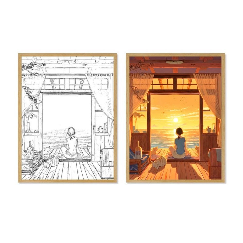 LED Light Painting Comic Style LED Painting Lamp Modern Home Gift