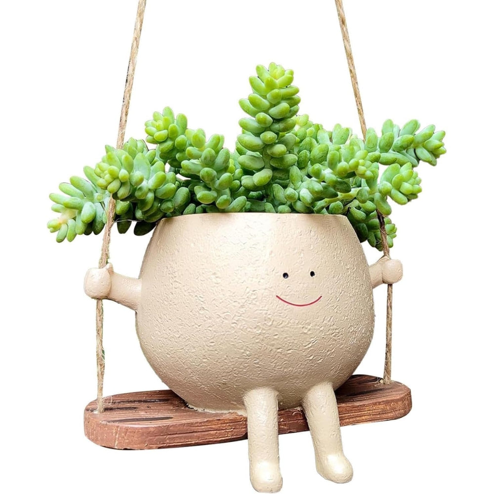Cute Swing Jar and Small Flower Pot Outdoor Courtyard Decoration