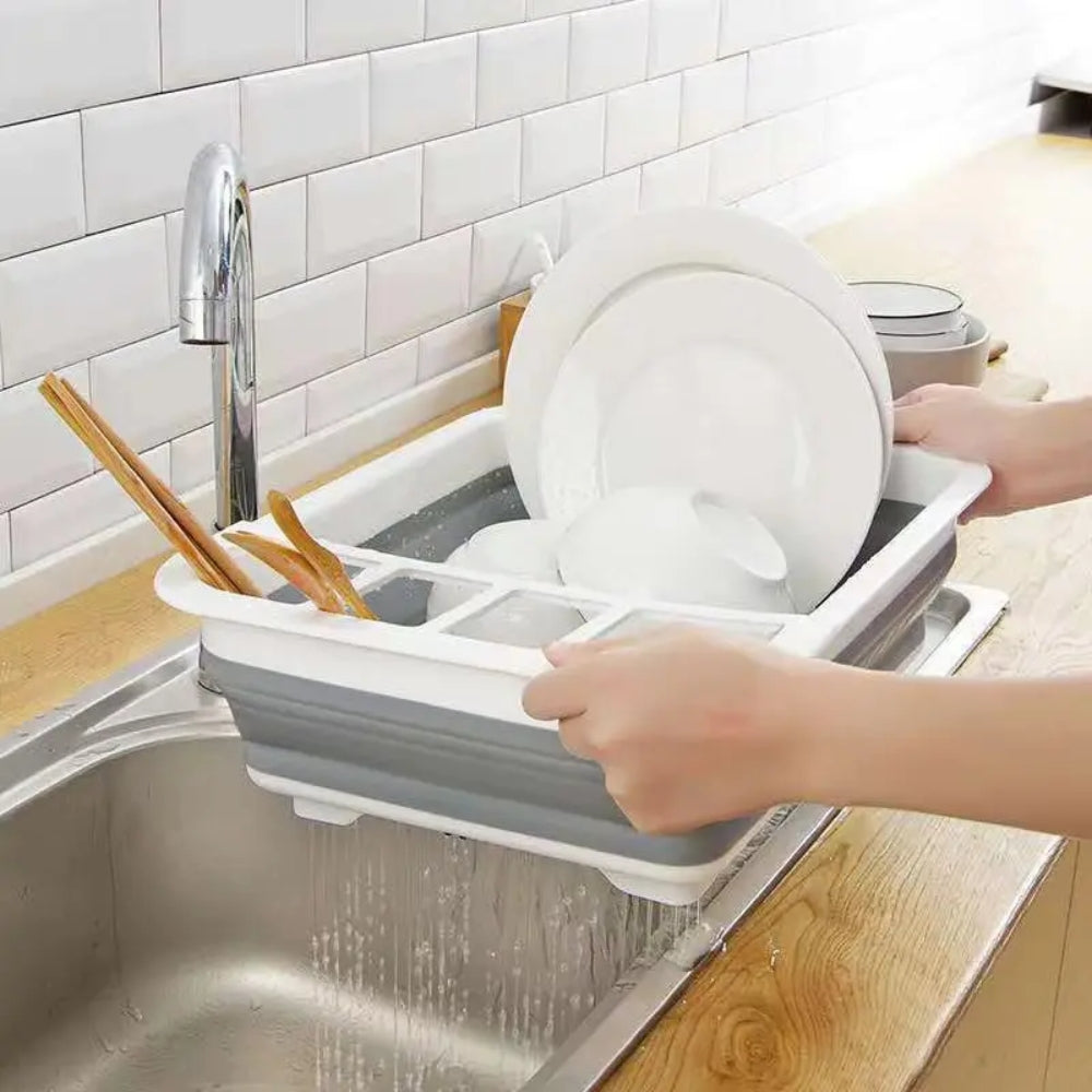 Foldable Kitchen Storage Rack Dishware Drain Rack