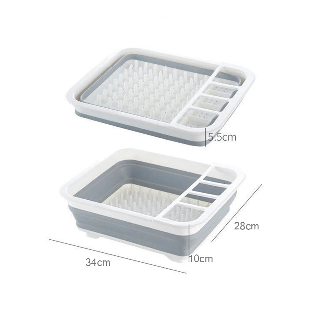 Foldable Kitchen Storage Rack Dishware Drain Rack