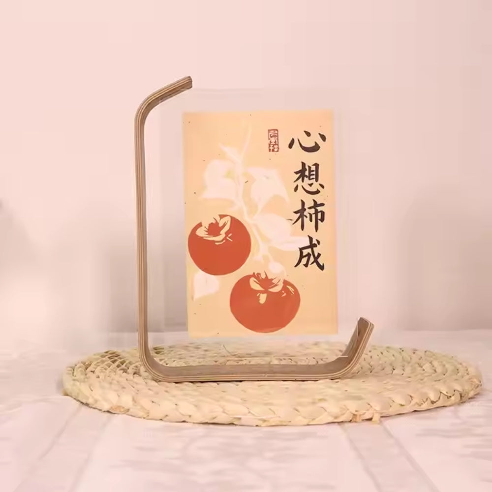 Wooden Picture Frame Swing Table DIY Transparent Herbarium Display Frame