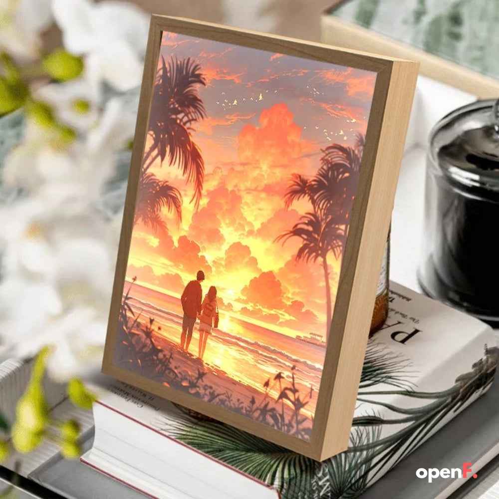 Comic Style LED Light Painting Modern Anime Home Gift