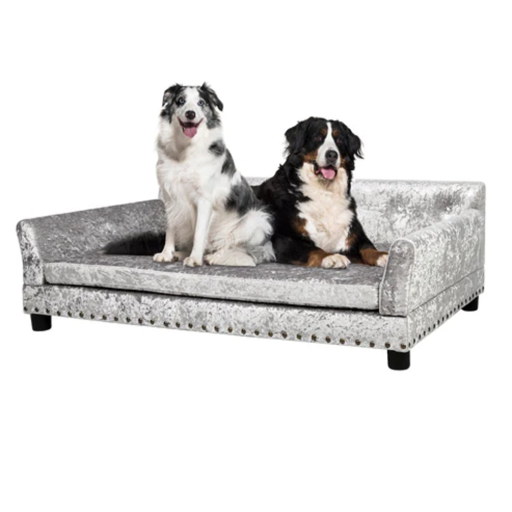 Hansona Deluxe Pet Dog Couch Bed with Removable Velvet Cushion