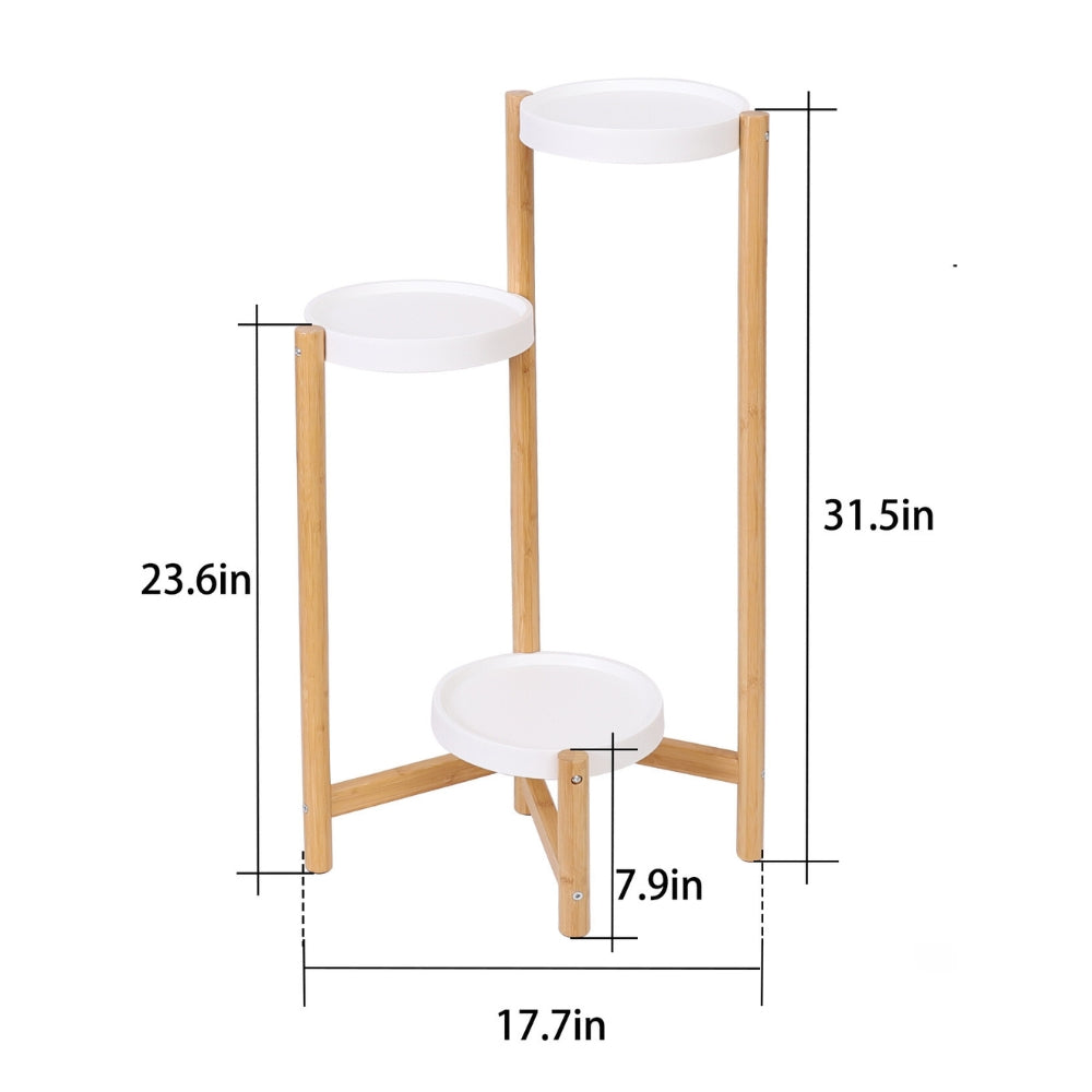 3 Tier Corner Plant Stand Tall Indoor Plant Holders Plant Display Rack for Home Garden