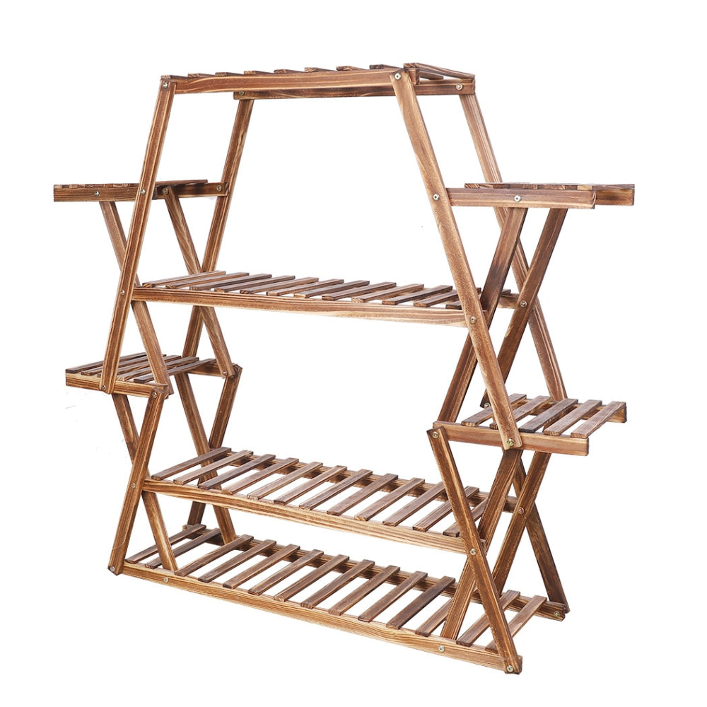 Wood Plant Stand Garden Flower Pot Holder Shelves Corner Rack