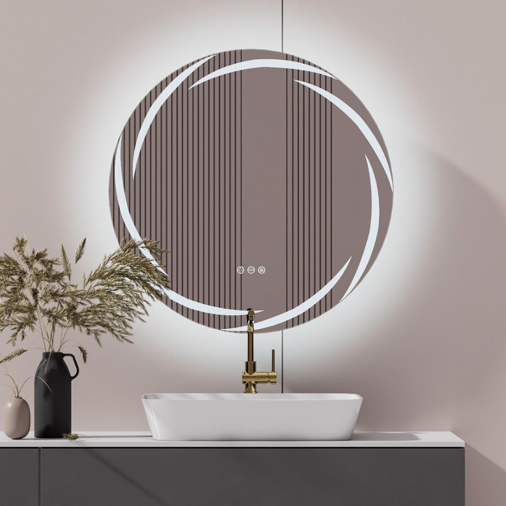 Backlit LED Bathroom Wall Mirror with Defogger