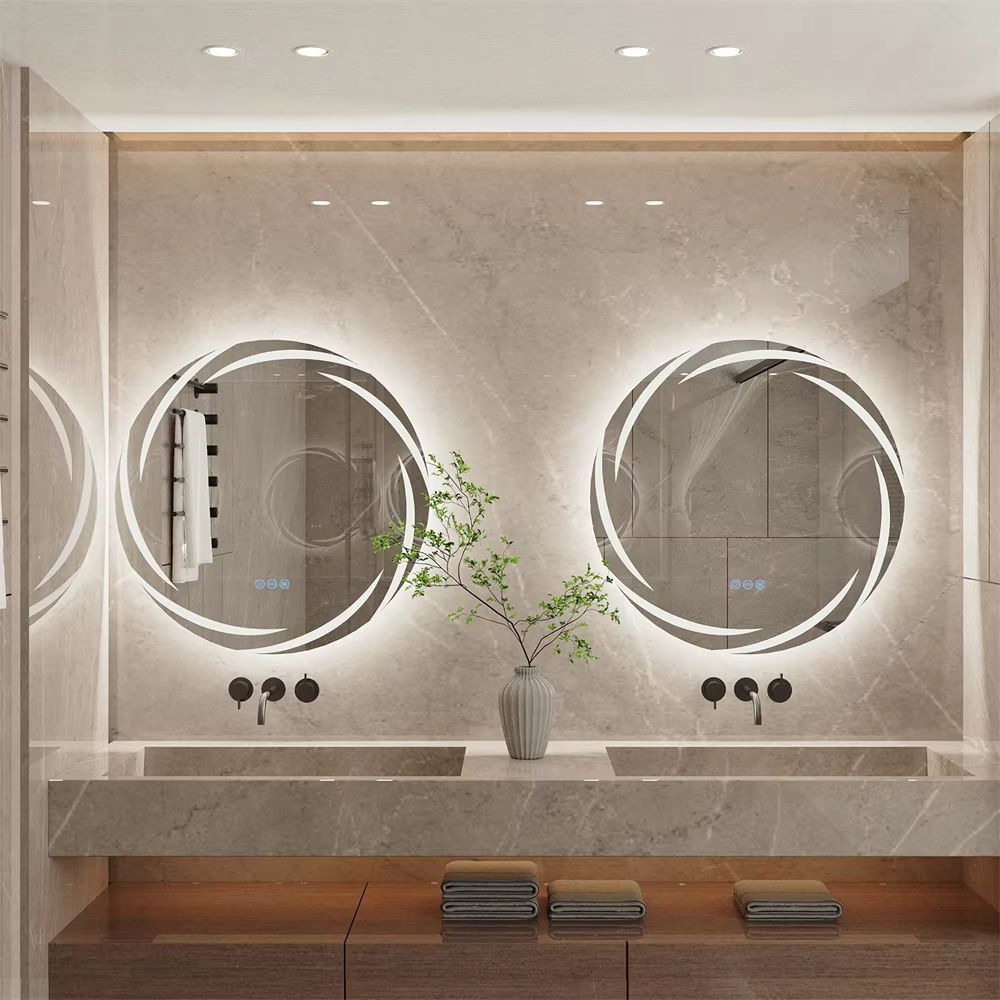 Backlit LED Bathroom Wall Mirror with Defogger