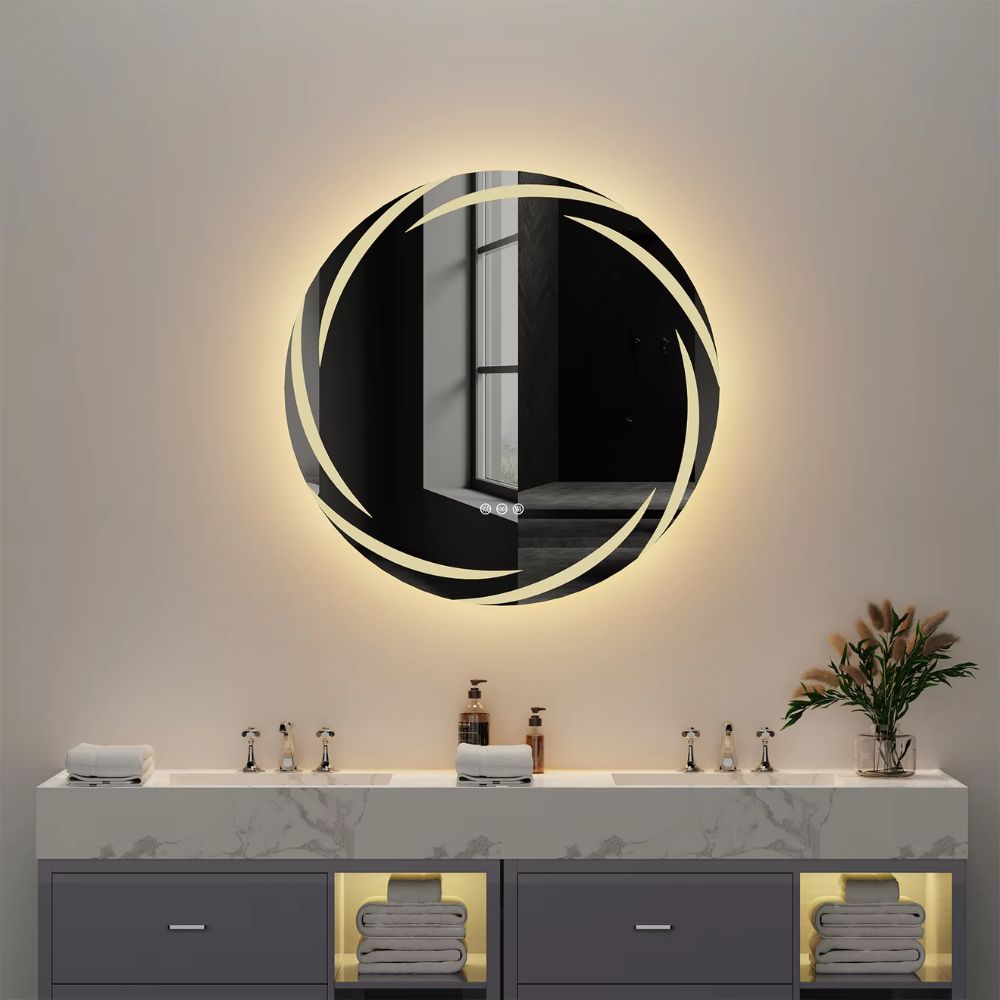 Backlit LED Bathroom Wall Mirror with Defogger