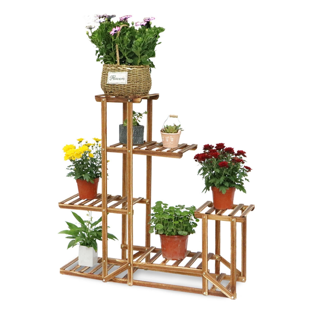Multi Tier Wood Plant Display Stand Plant Flower Shelf Rack Holder