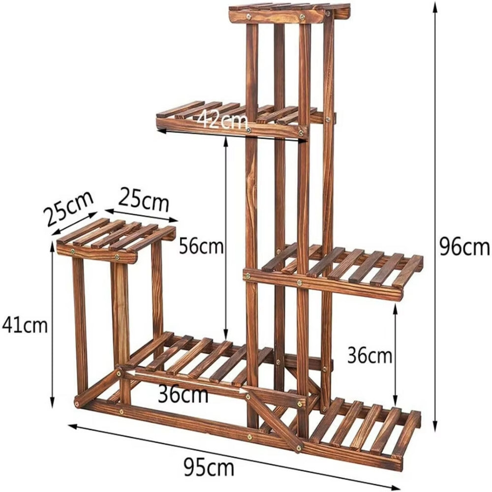 Multi Tier Wood Plant Display Stand Plant Flower Shelf Rack Holder