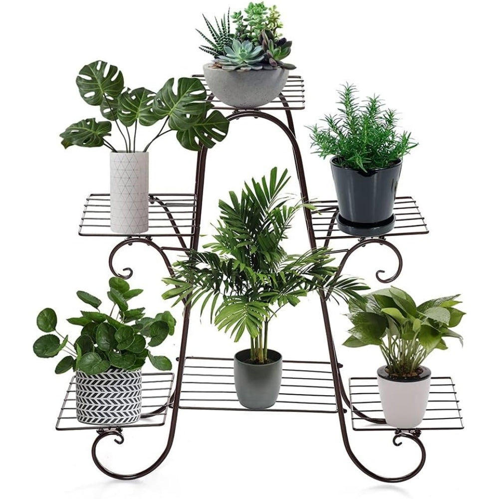 Metal Plant Stand Indoor Outdoor Flower Pot Display Rack Garden Shelf Stand Holder_2