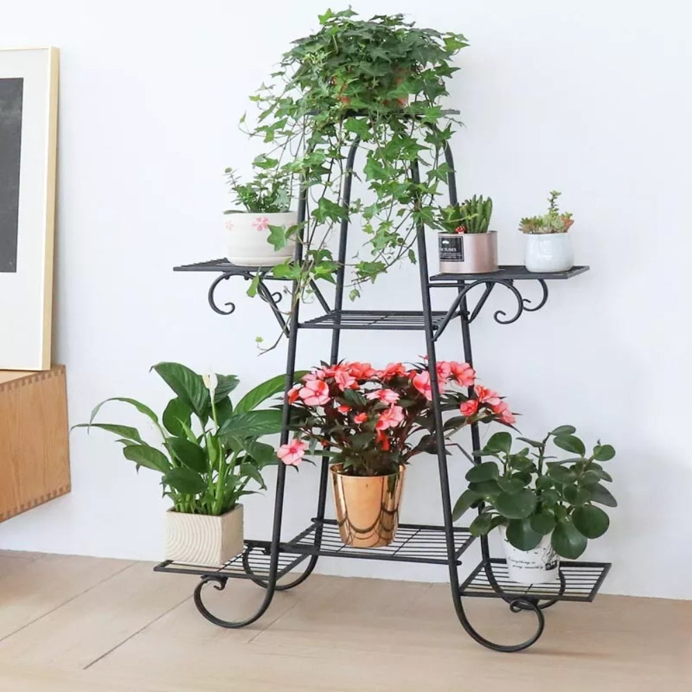 Metal Plant Stand Indoor Outdoor Flower Pot Display Rack Garden Shelf Stand Holder_7