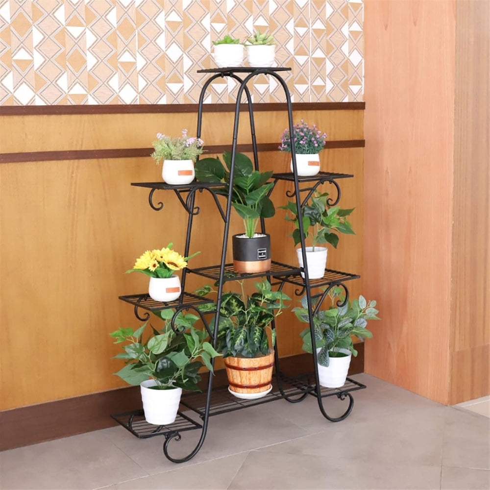 9 Tier Metal Plant Stand Garden Flower Pots Holder Display Rack_6