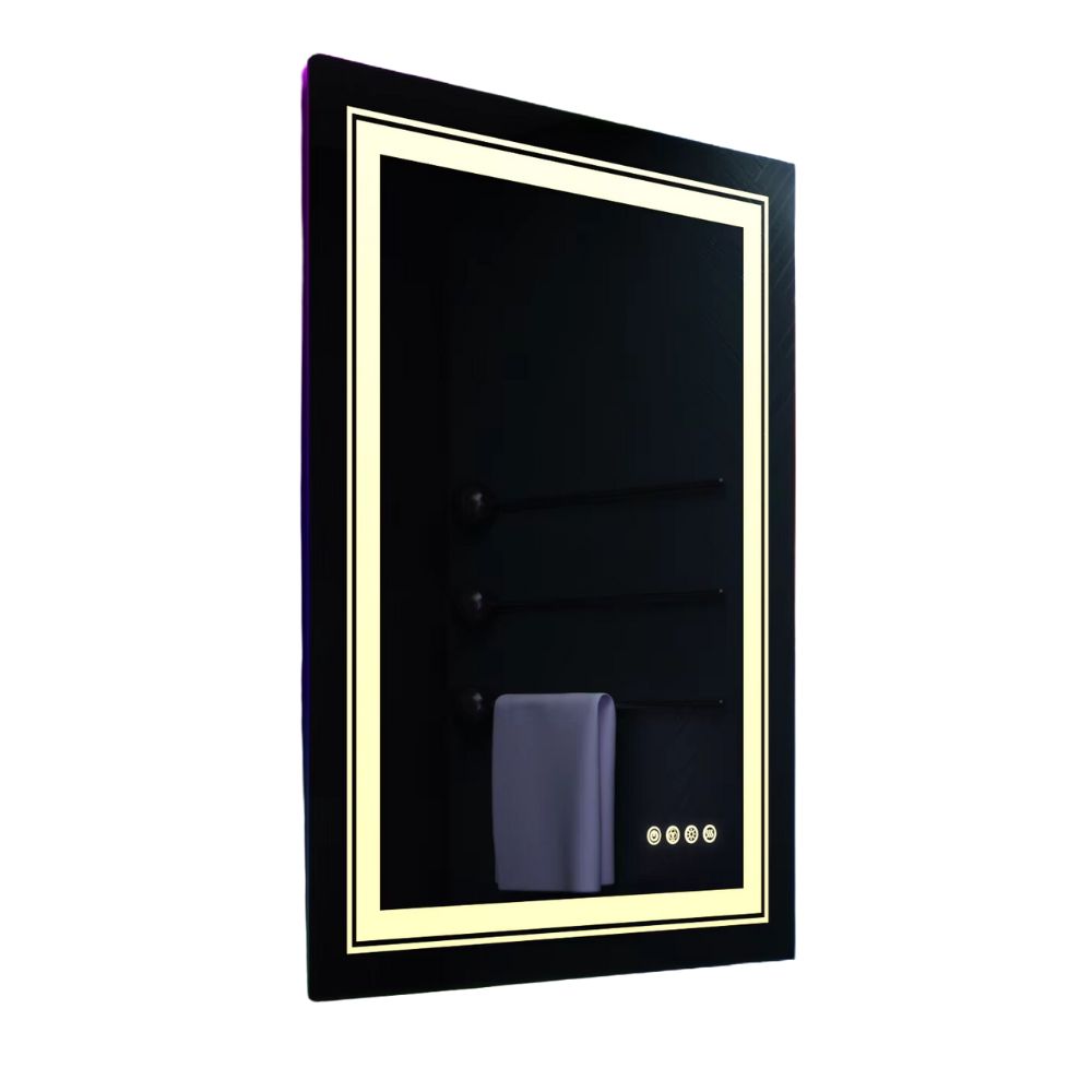 Rectangle Waterproof RGB LED Bath Mirror with Multicolor Lights