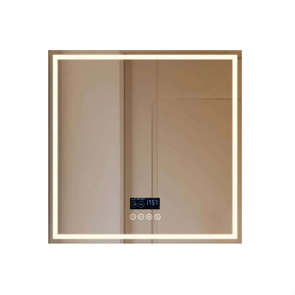 32 Square Lighted Bluetooth Bathroom Mirror