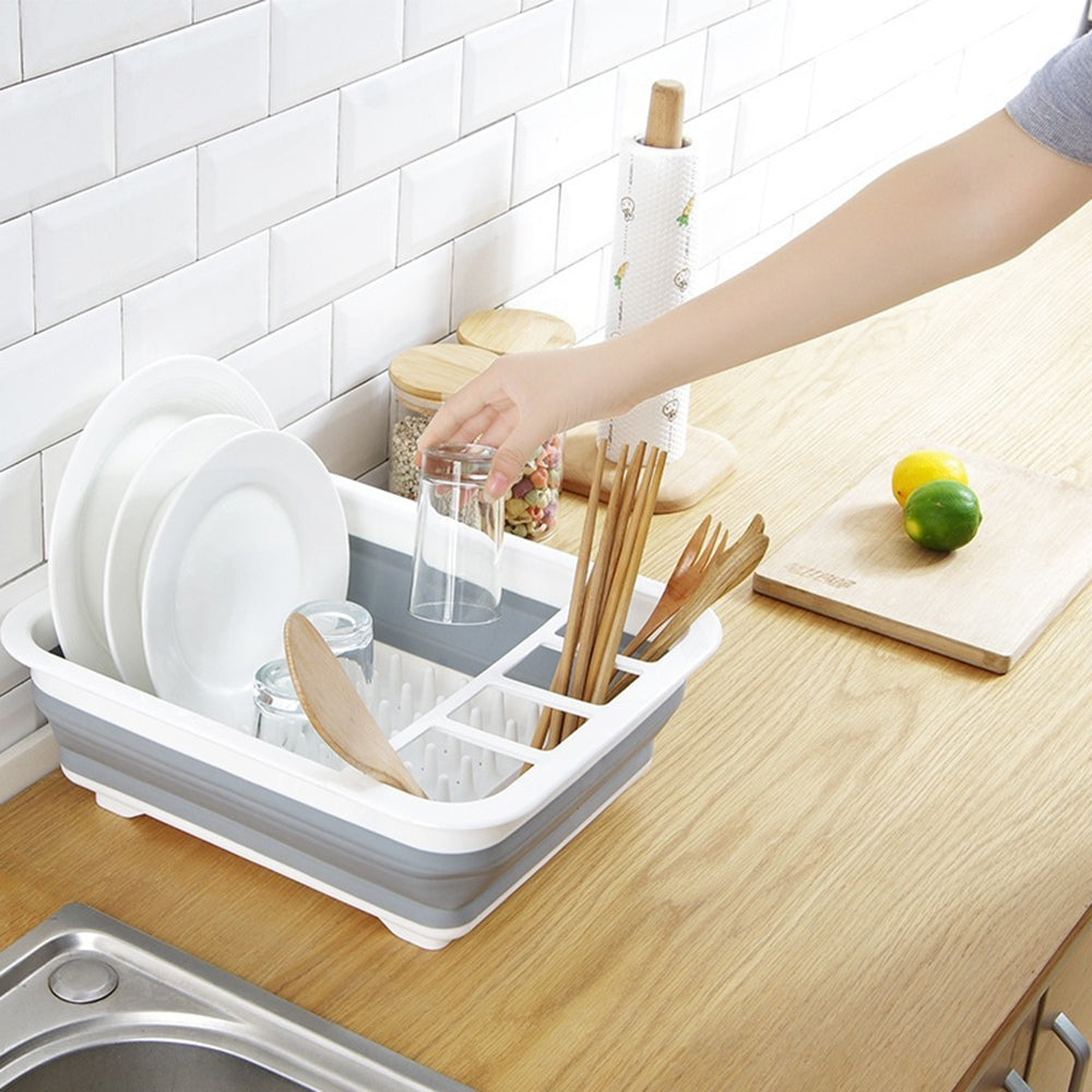 Foldable Kitchen Storage Rack Dishware Drain Rack