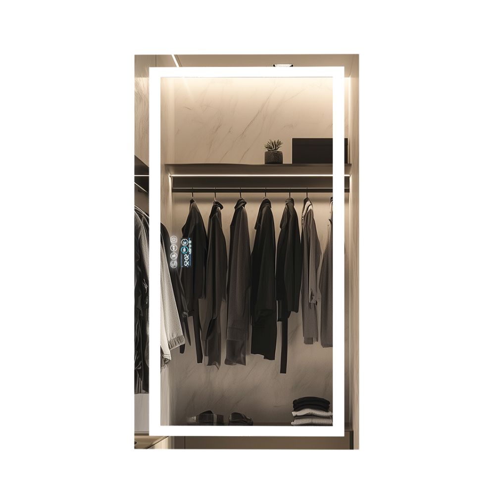 Bluetooth LED Full Length Bathroom Mirror High End Time Display with Illuminated Lights