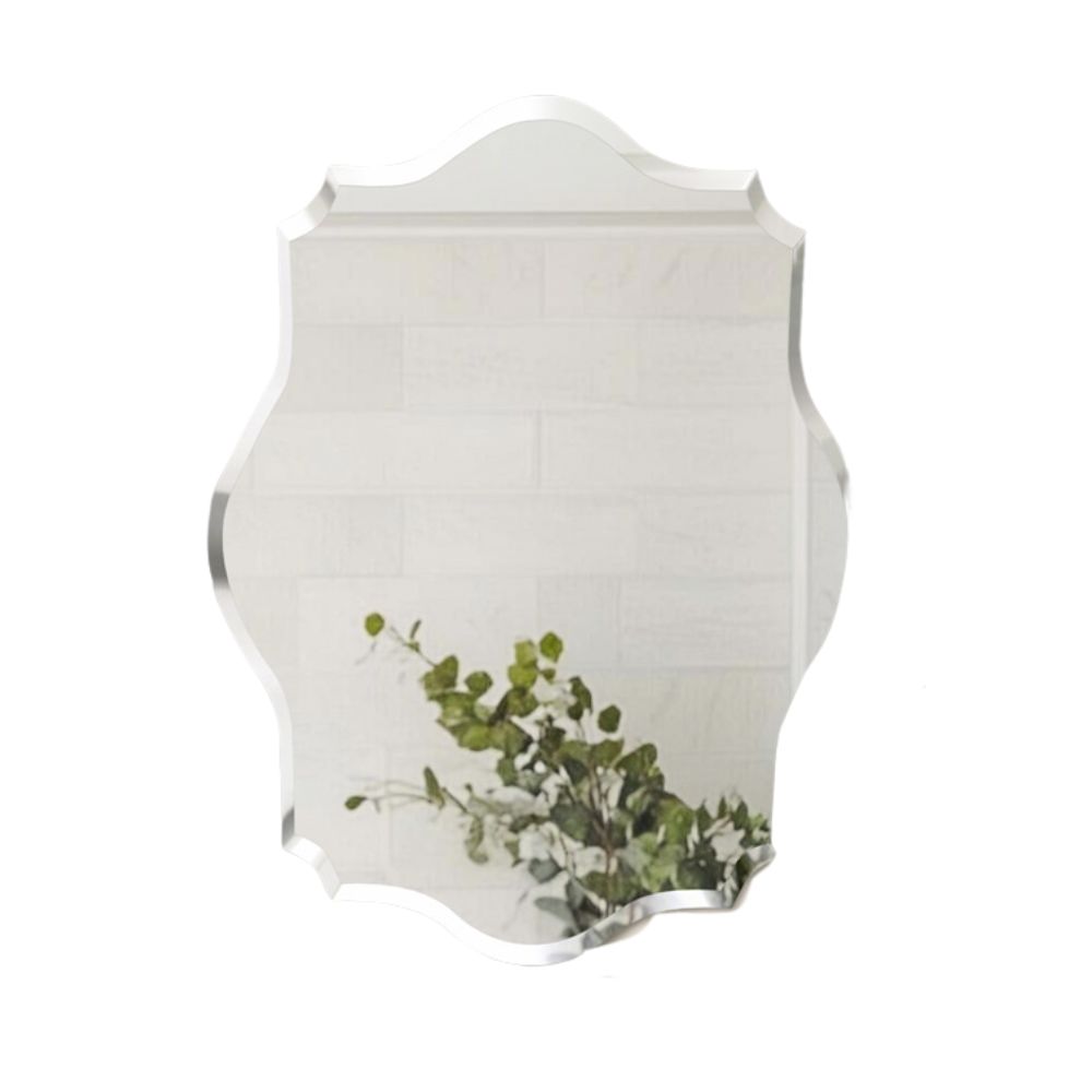 Asymmetrical Frameless Wall Mirror with Beveled Edge