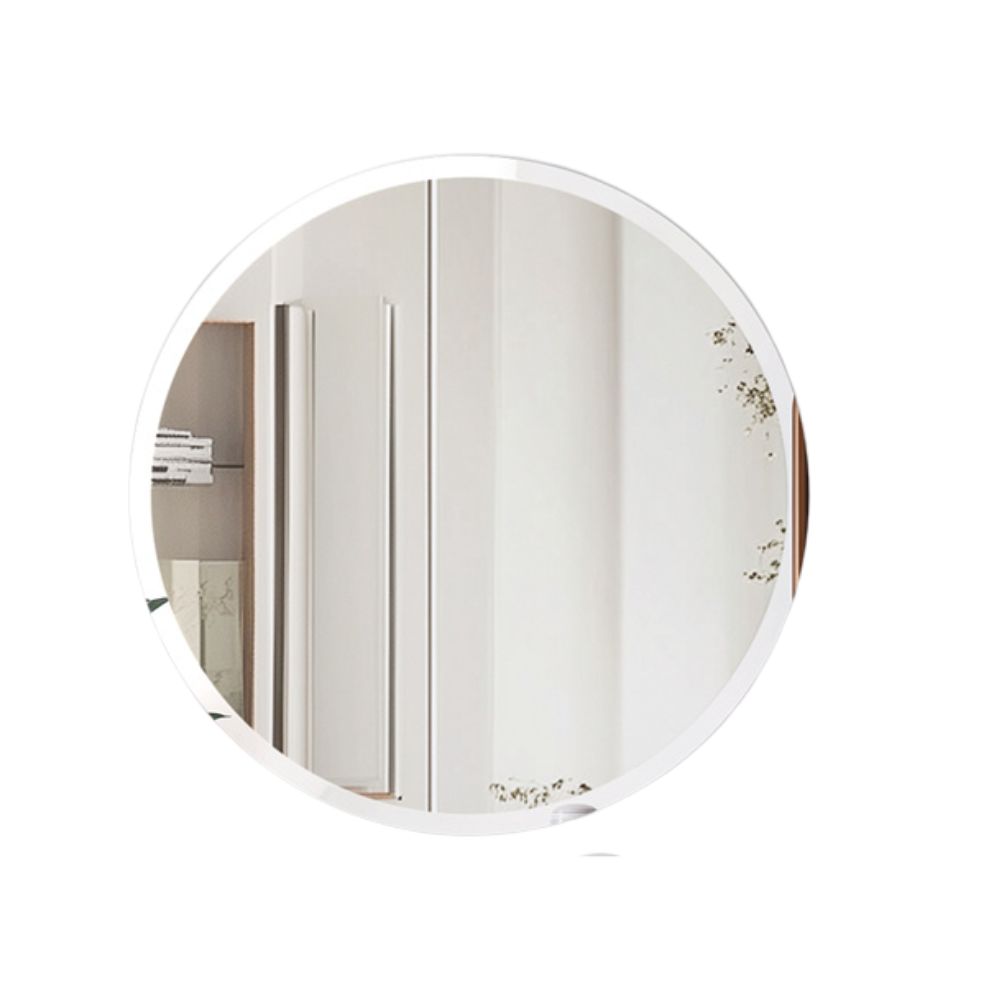 Stylish Frameless Round Bathroom Vanity Mirror for Elegant Wall Decor