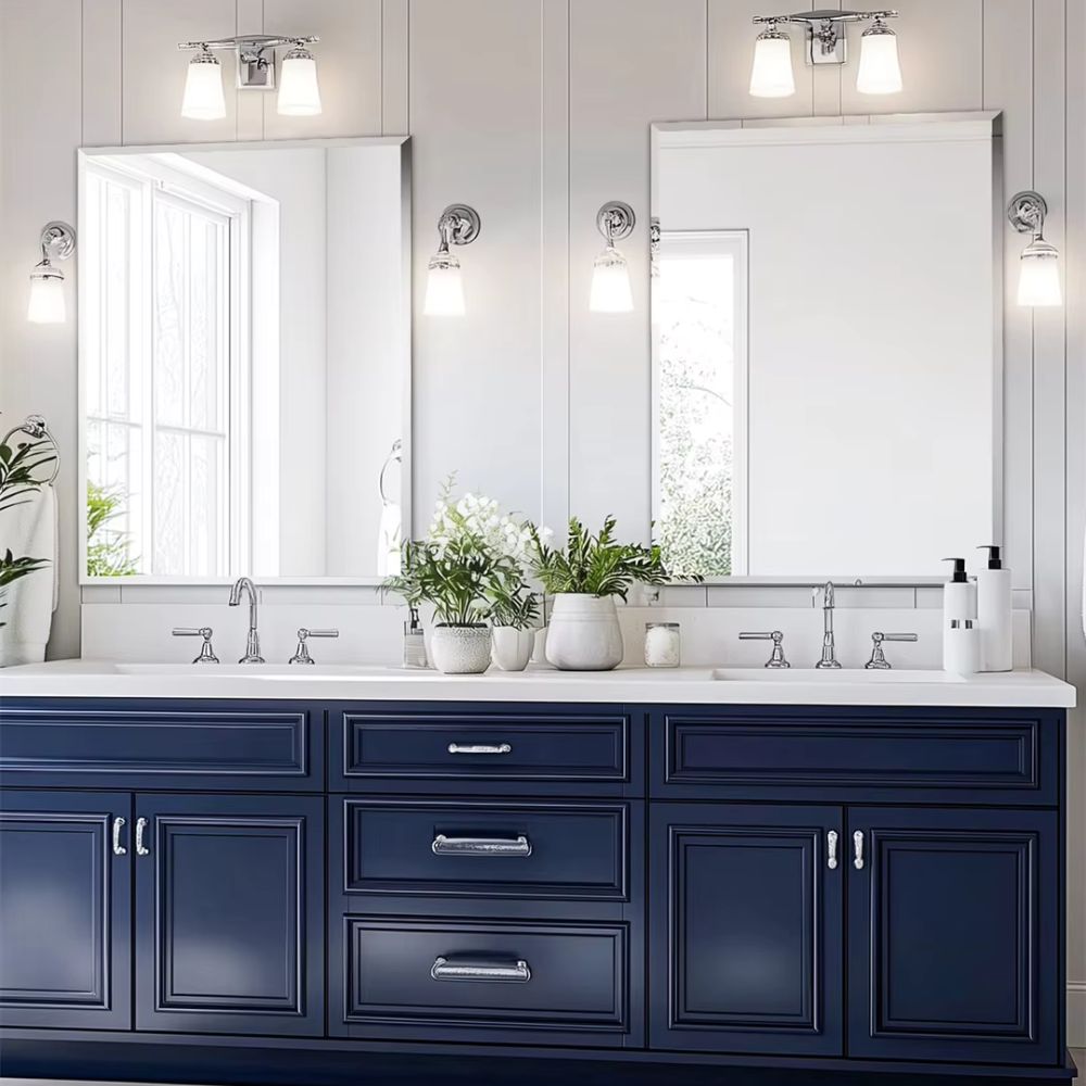 Rectangular Bathroom Mirror Shatter-proof Minimalist Design