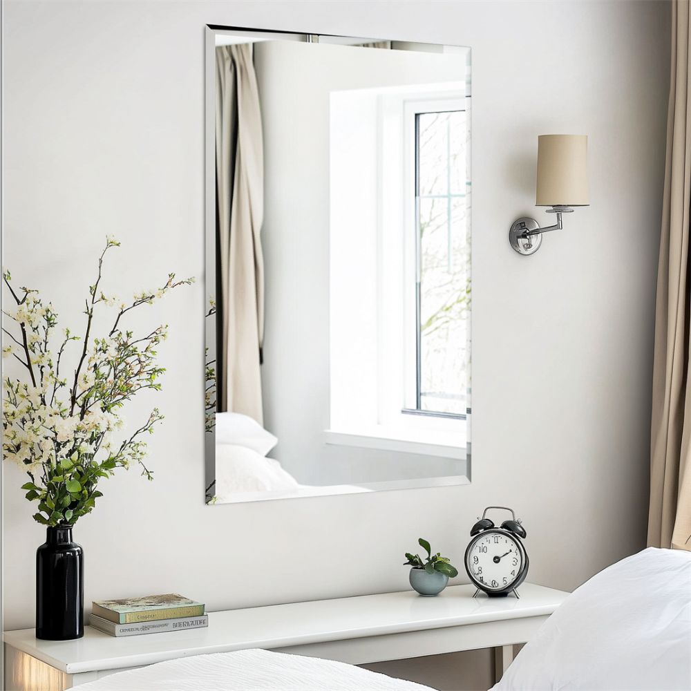 Rectangular Bathroom Mirror Shatter-proof Minimalist Design