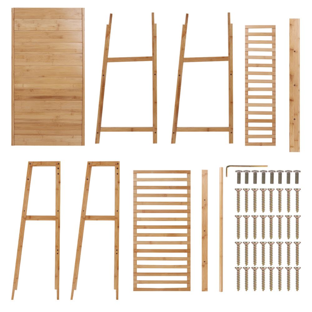 Bamboo Garment Rack for Heavy-Duty Clothing Storage
