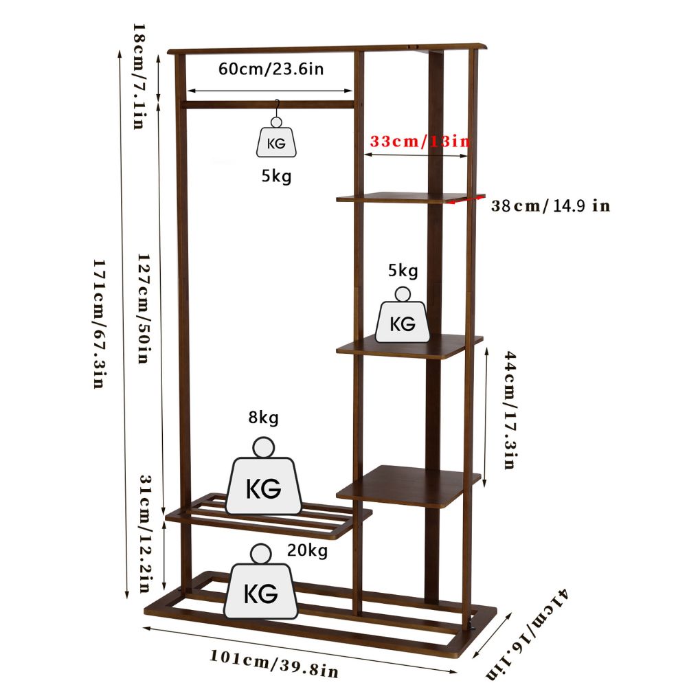 Stylish and Versatile Clothes Hanging Rack with Shoe Storage