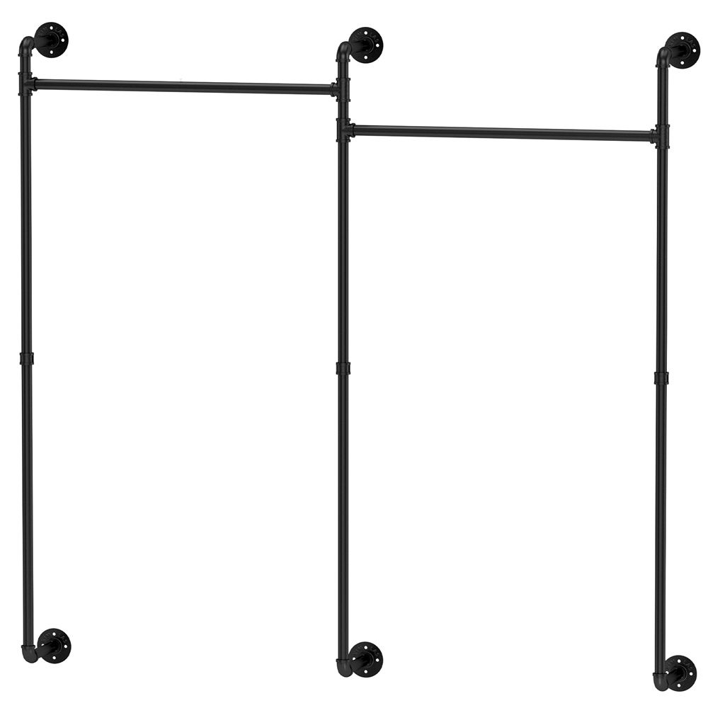 Premium Wall Mount Garment Rack for Stylish and Organized Wardrobe