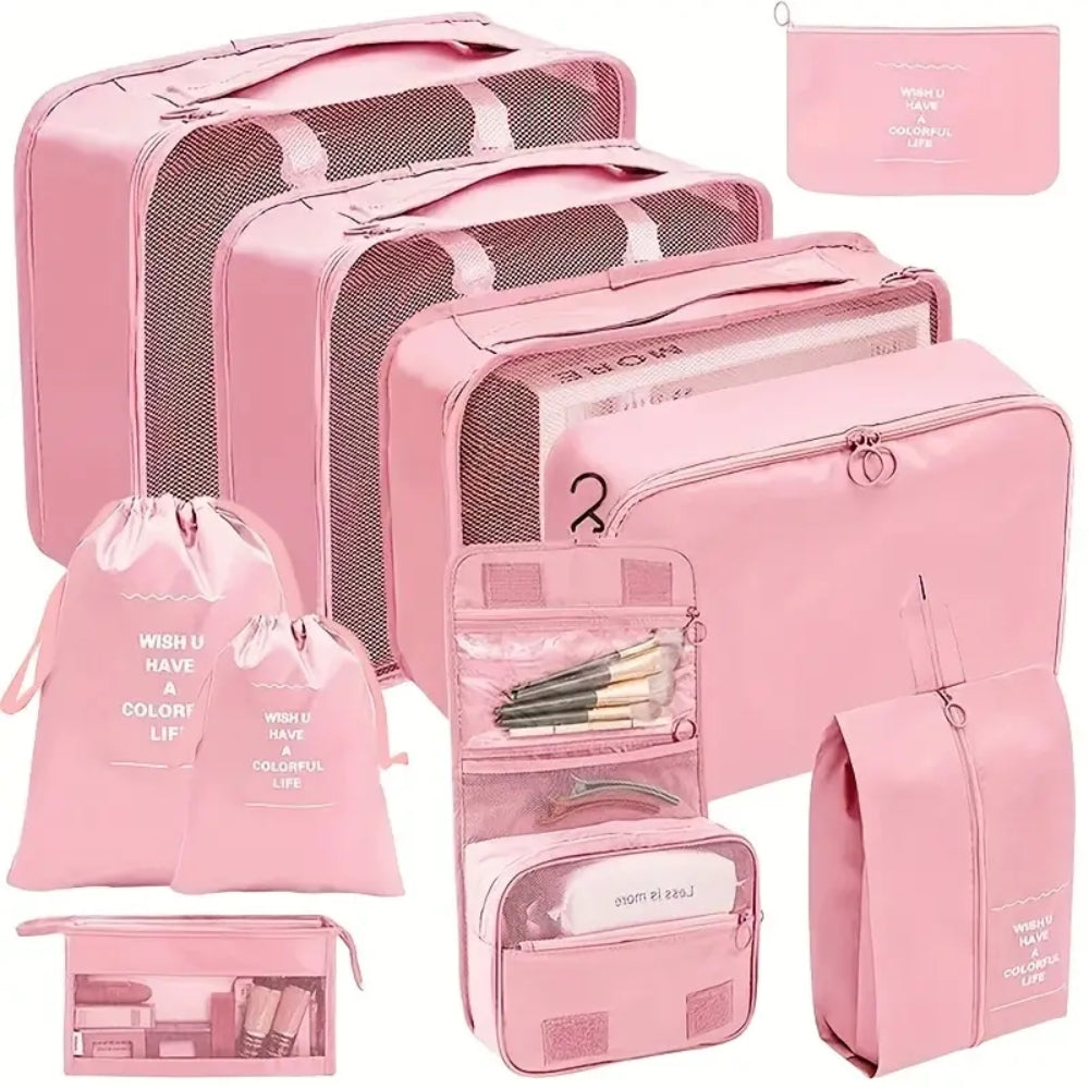 10 Piece Suitcase Organizer Waterproof Packing Cubes Multifunctional Travel Packing Cubes