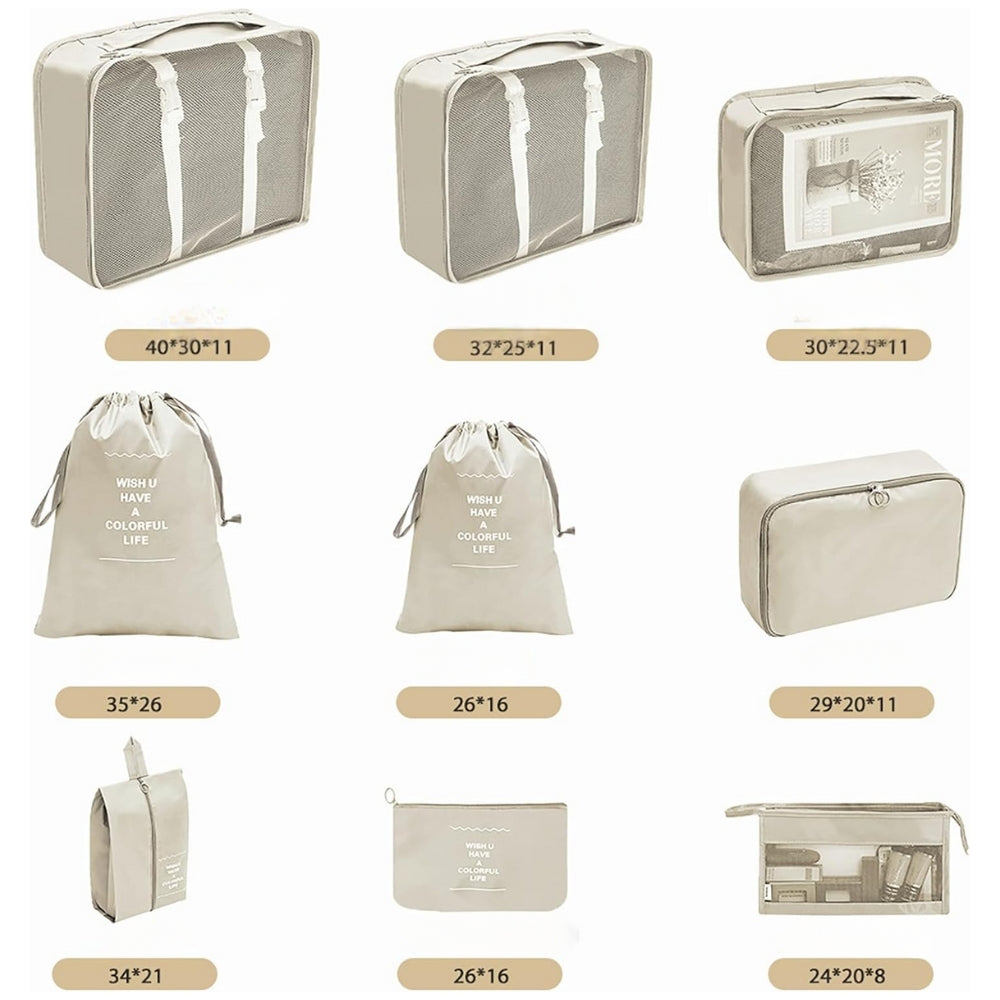 10 Piece Suitcase Organizer Waterproof Packing Cubes Multifunctional Travel Packing Cubes