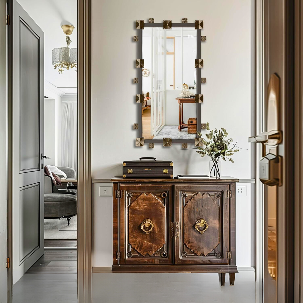 Vintage Industrial Metal Decorative Vanity Wall Mirror