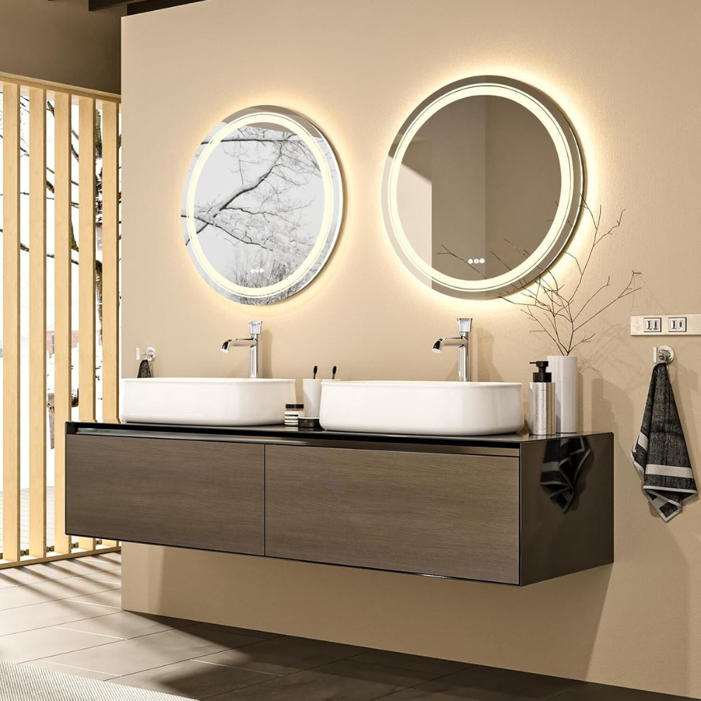 Waterproof Round Design Smart LED Bathroom Mirror