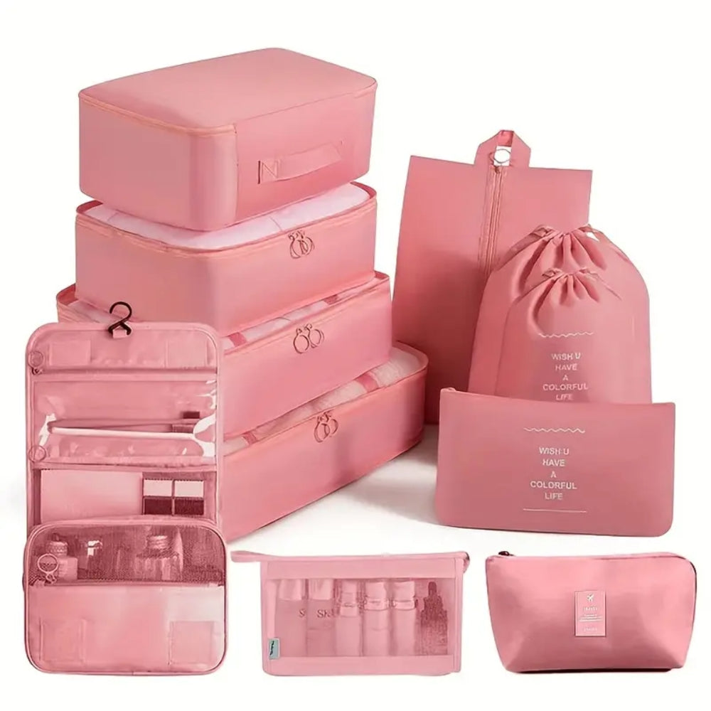 10 Piece Suitcase Organizer Waterproof Packing Cubes Multifunctional Travel Packing Cubes