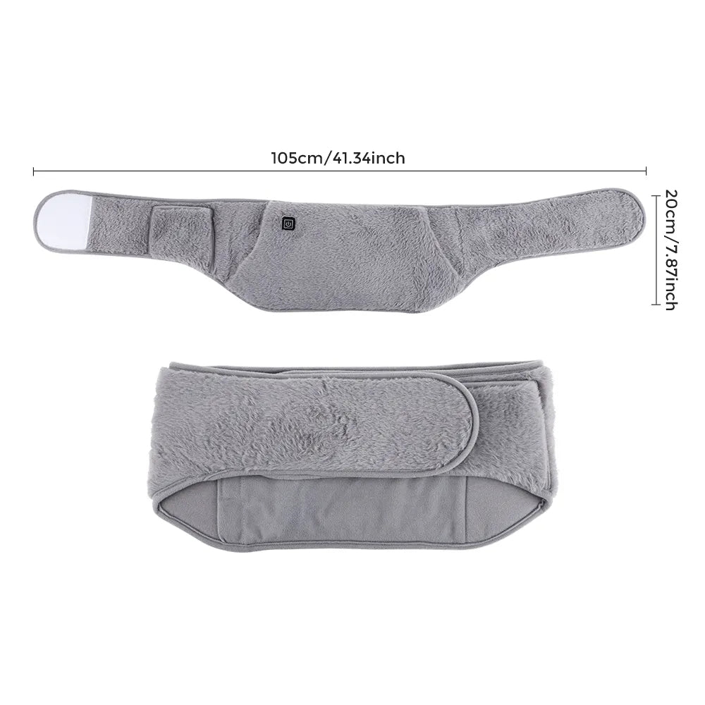 Graphene Heated Warmer Belt Waist Warming Pad USB Recharging Abdominal Warmer