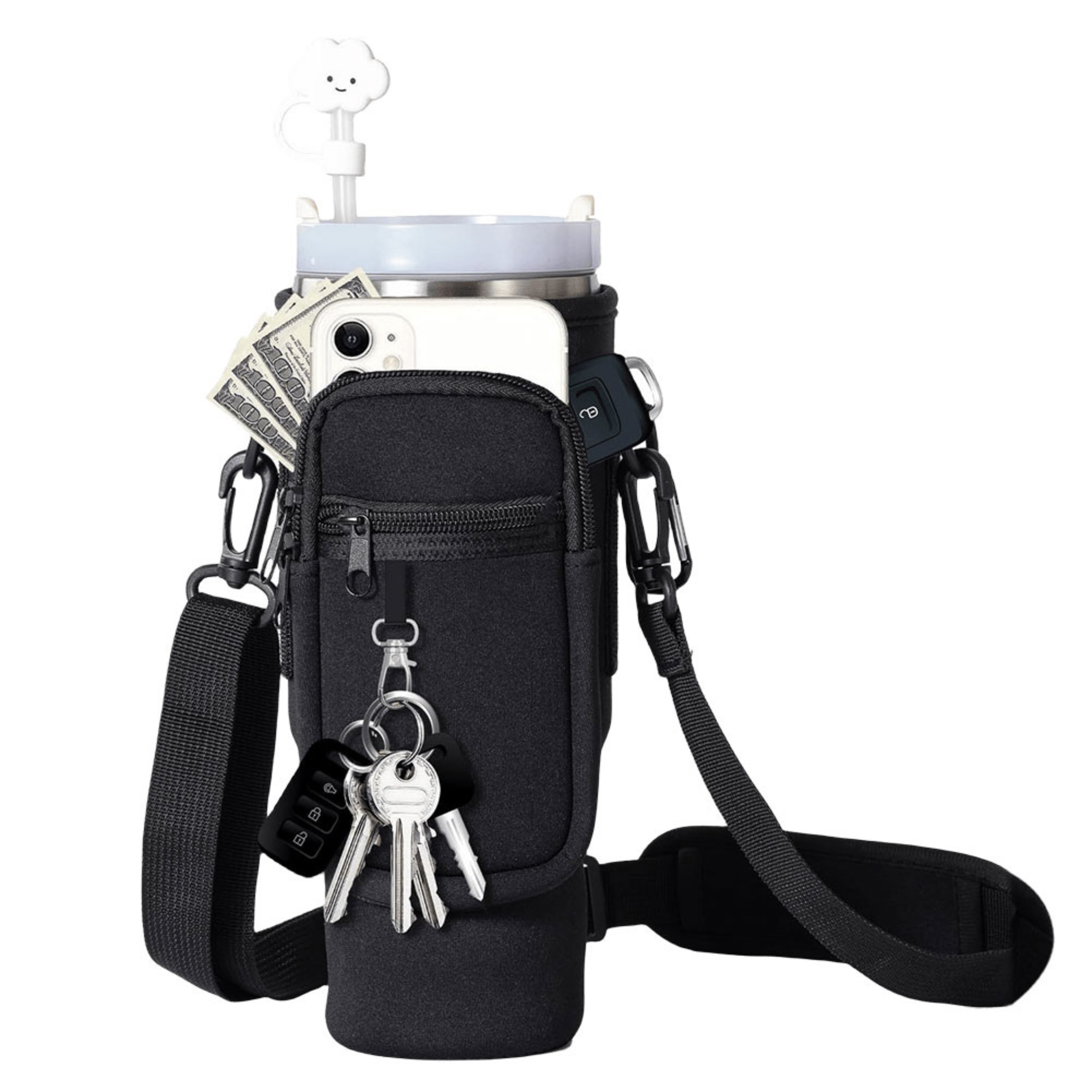 Water Bottle Holder Adjustable Shoulder Strap Water Bottle Bag