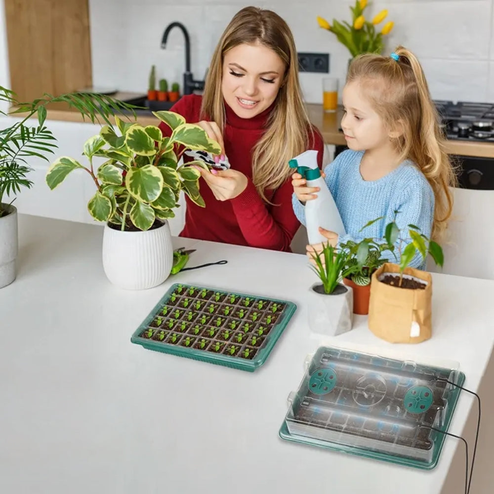 2 Pack High Dome Germination Trays Plant Seedling Starter Kit