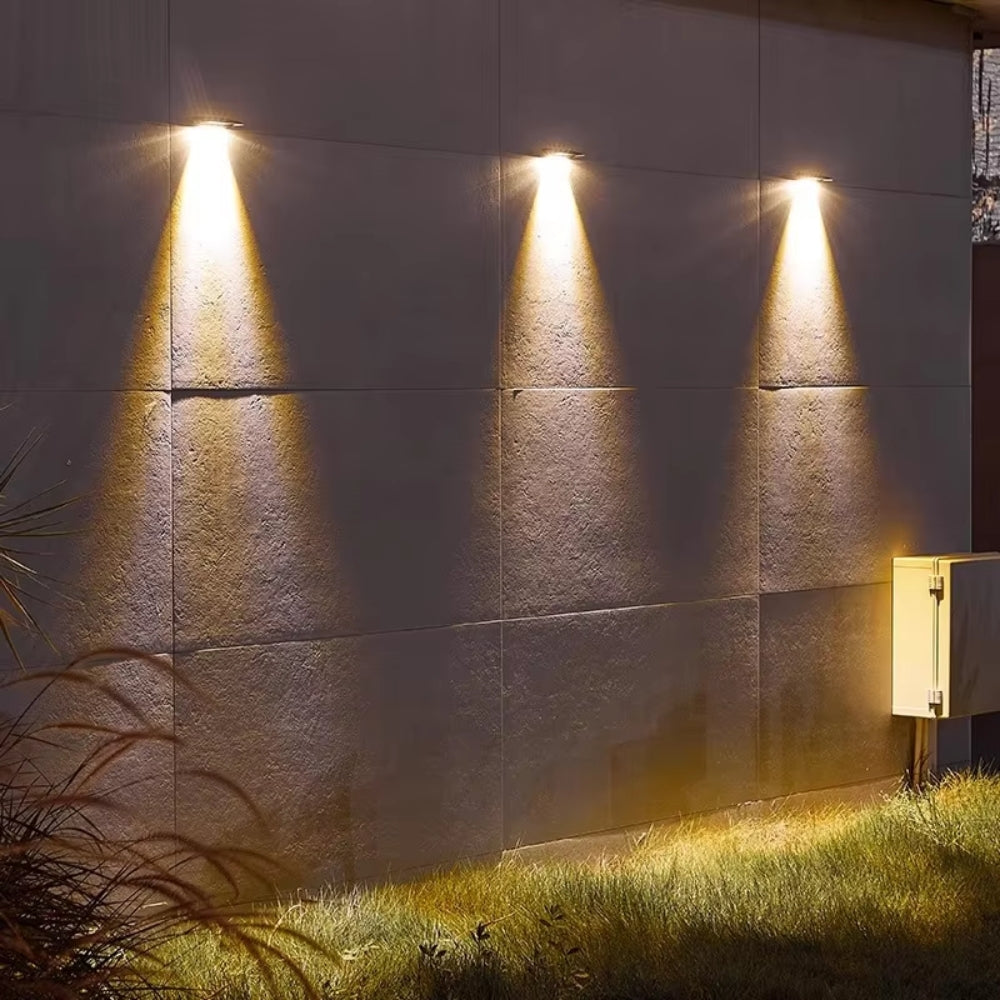 2 Pack Solar Wall Lights LED Solar Fence Outdoor Waterproof Lights