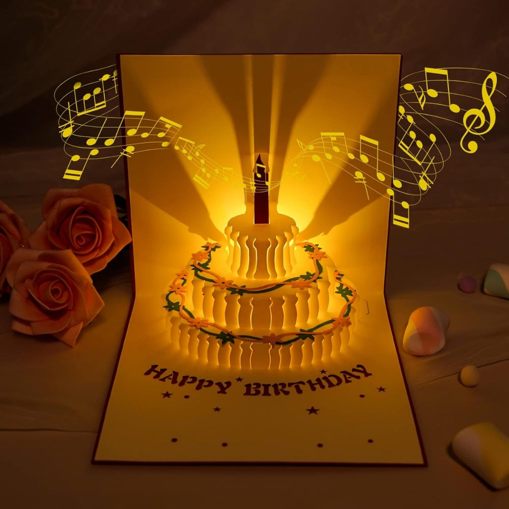 3D Light Music Birthday Card Creative Greeting Card_5