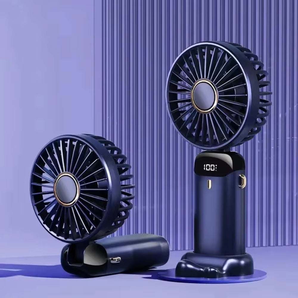 Handheld USB Mini Fan Foldable Portable Neck Hanging Rechargeable Fan