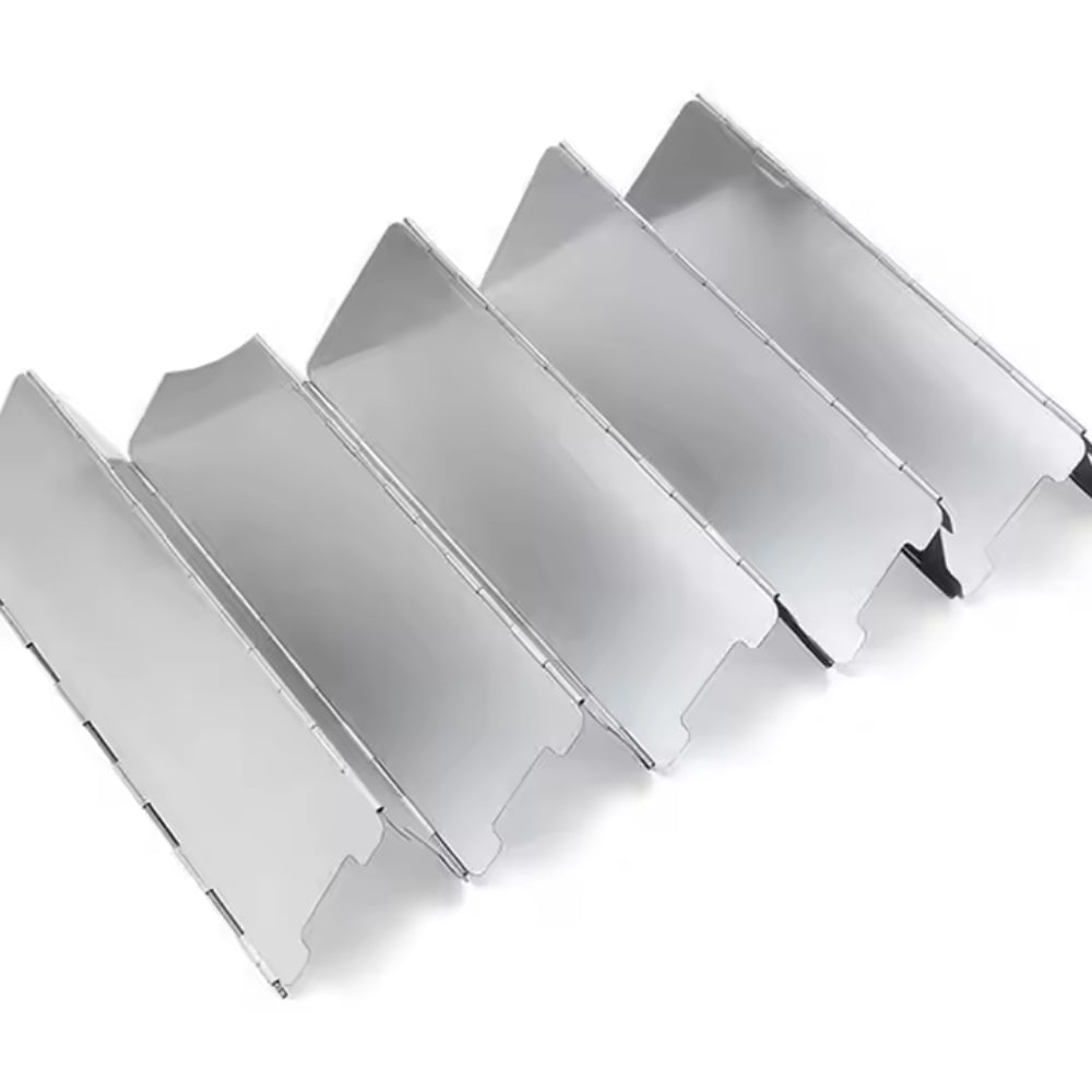 Camping Stove Windscreen 10 Plates Folding Outdoor Stove Windscreen