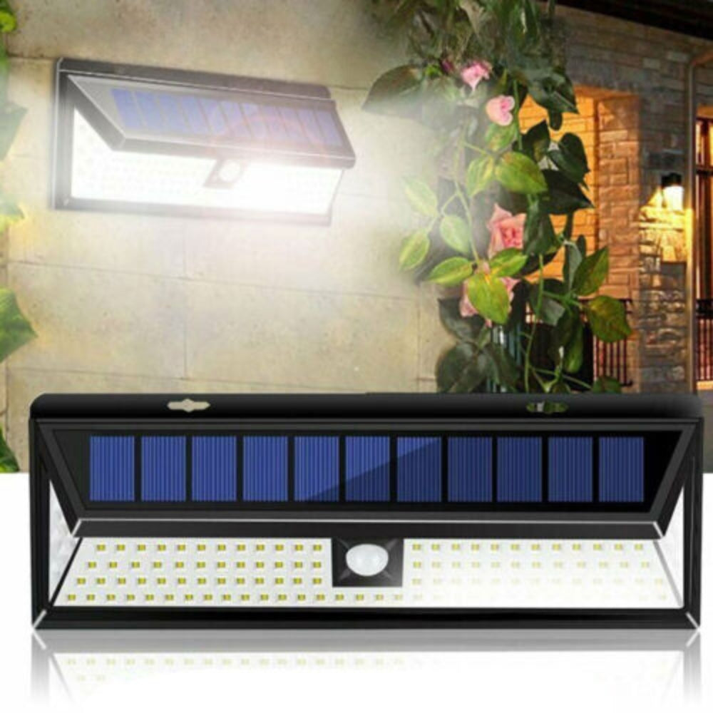 118 LED Solar Motion Sensor Light Outdoor Garden Security Wall Lamp Floodlight