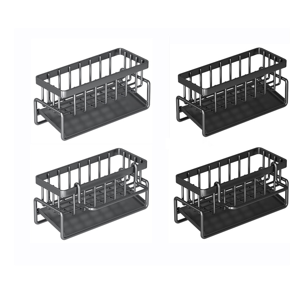 Multi-Functional Stainless Steel Sink Organizer with Drain Rack