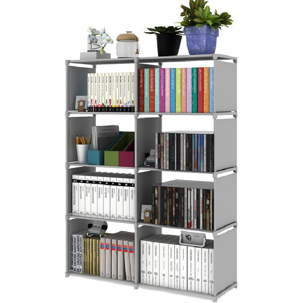 STORFEX 8-Grid Assembled Bookshelves Storage Rack