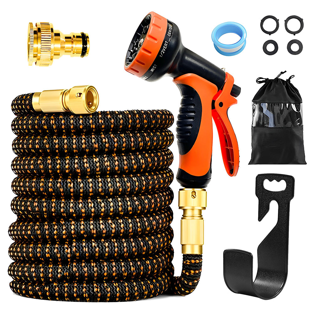 GREENHAVEN Expandable Garden Hose with 10 Spray Patterns Nozzle