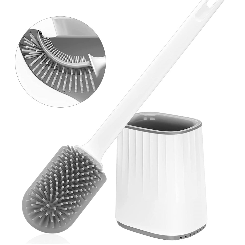 CLEANFOK Toilet Brush with Ventilated Holder - Odor-Free, Durable, and Hygienic