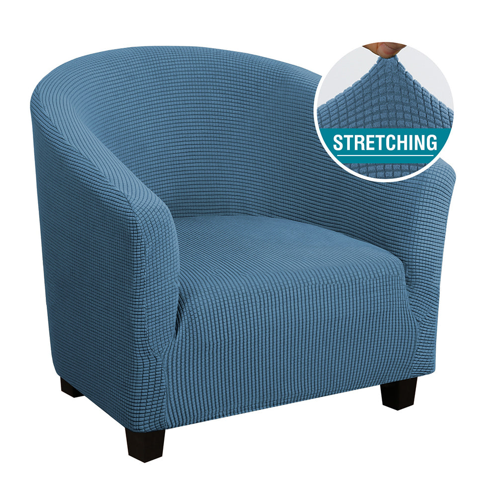 COMFEYA Elastic All-Inclusive Single Sofa Cover - Solid Color Semicircle Sofa Chair Cover