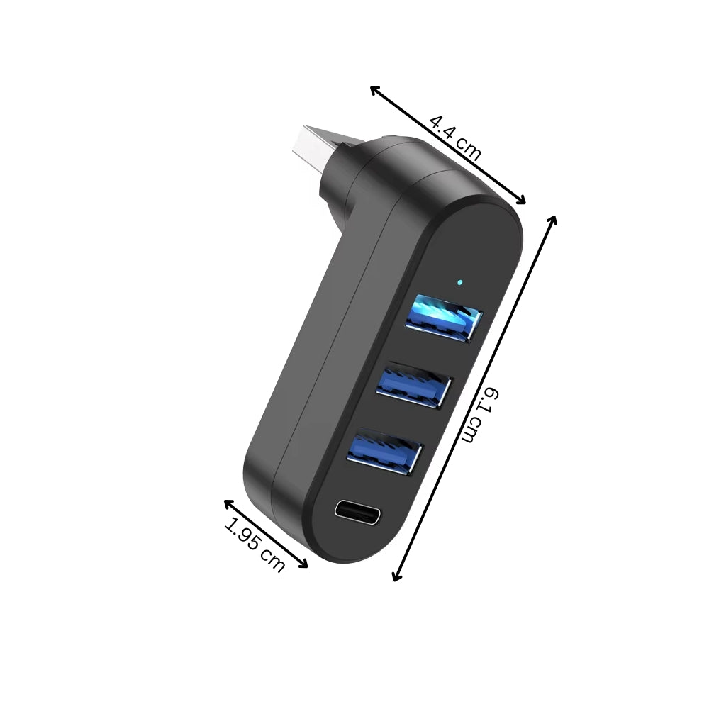 4 in  1 USB Data Hub 180 Degree Rotatable