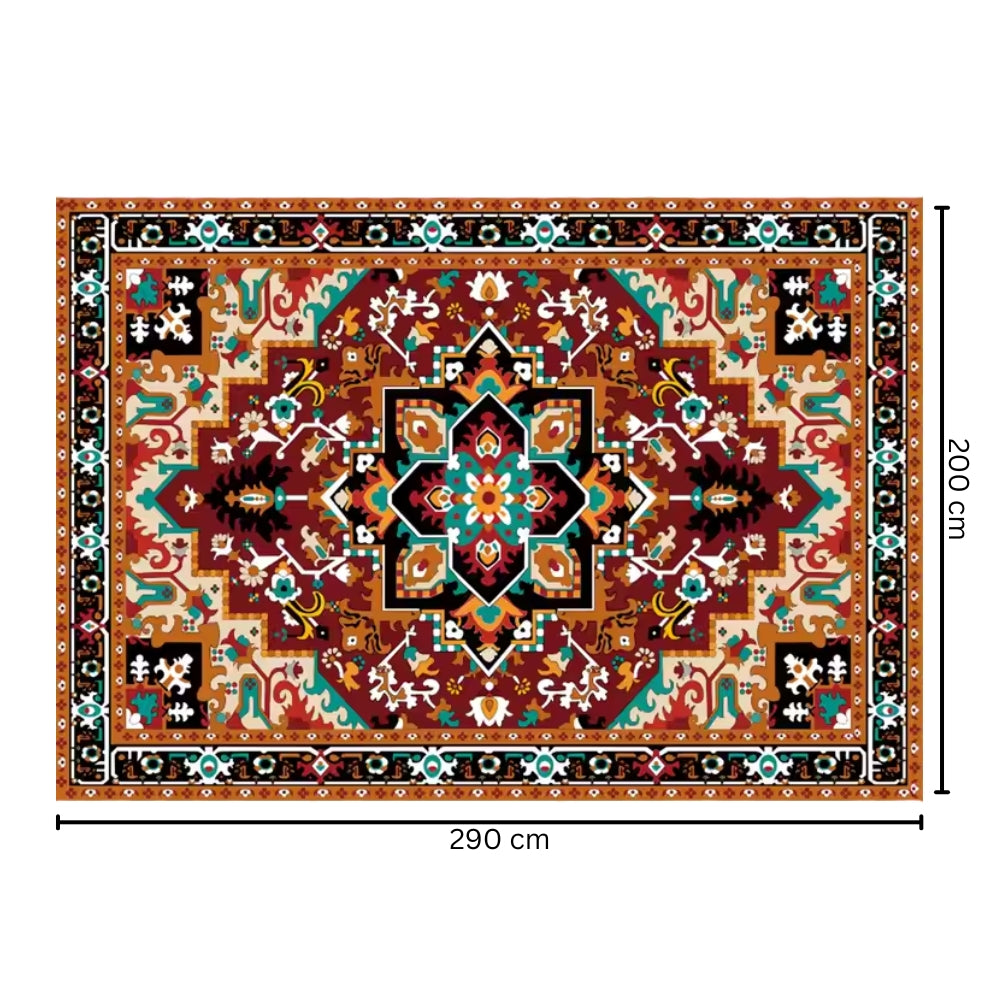 Washable Flannel Area Rugs Large Non-Slip Carpet